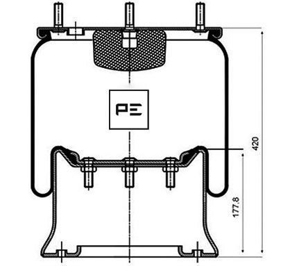 PE AUTOMOTIVE Metallipalje, ilmajousitus 084.047-71A